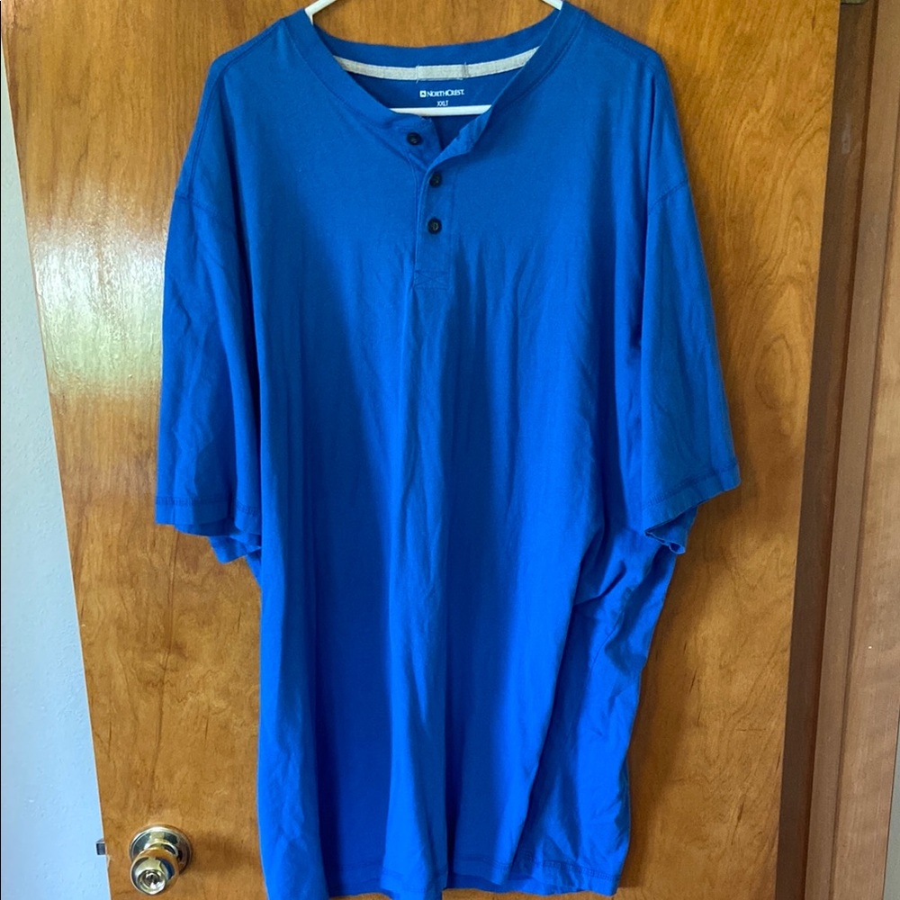 Northcrest Blue Crew Neck Short Sleeve Tee